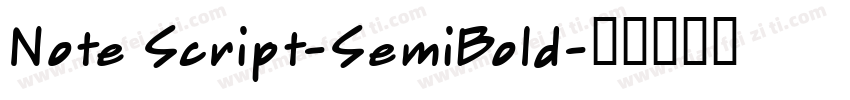 Note Script-SemiBold字体转换